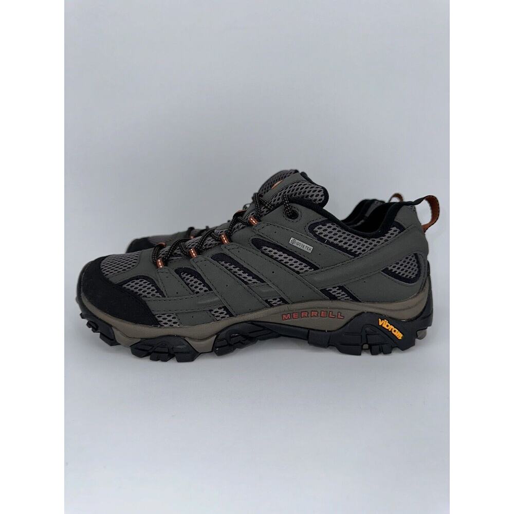 Merrell Hiking Shoes Gray Moab 2 GTX Vibram Goretex Leather J06039 Men’s Size 12